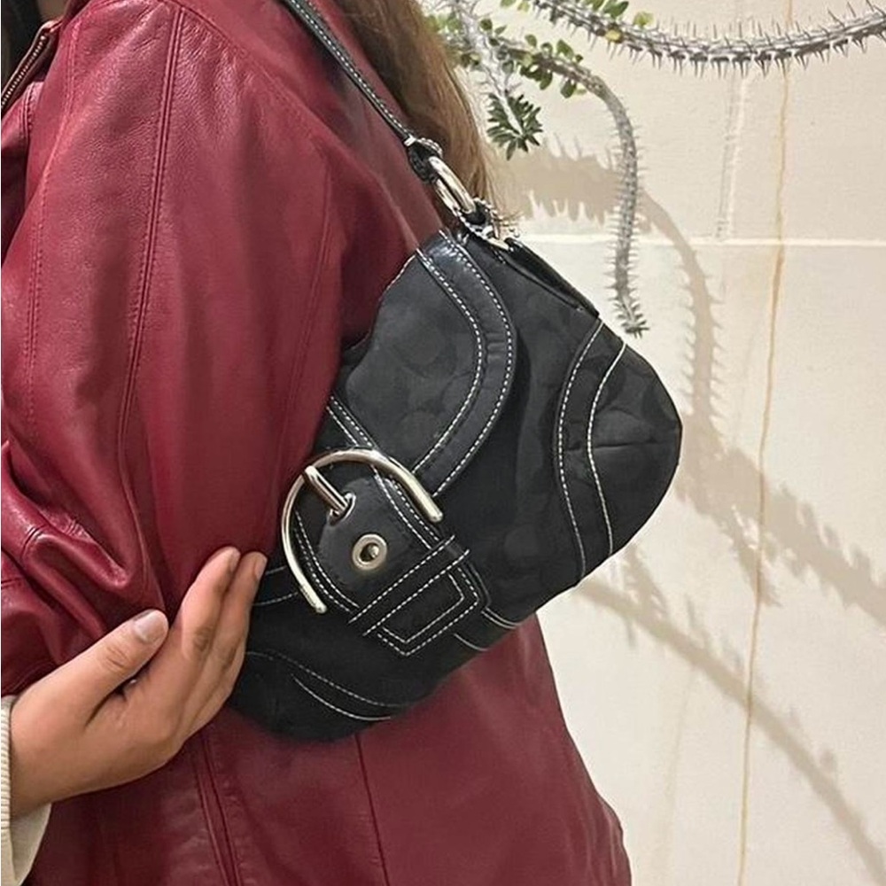Coach SoHo Monogram Mini Shoulder Bag y2k - Picture 6 of 6